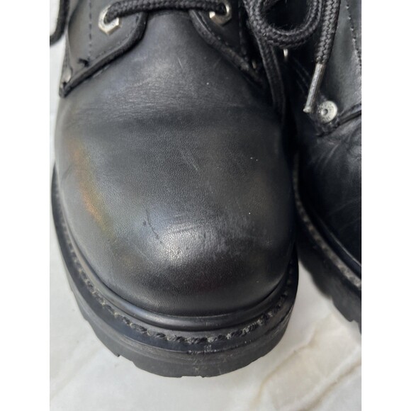 vtg harley davidson Black Leather Moto  Boots Uk 7.5 Eu 41 Men Us 8.5 Women 10 main image 5